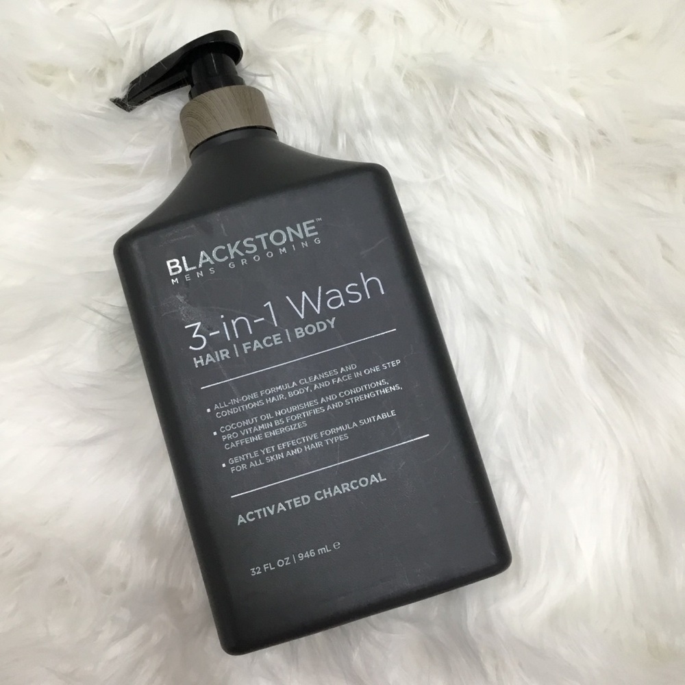 Blackstone Activated Charcoal ~ 3-in-1 Wash for Men 32 fl oz ~ Limited Edition